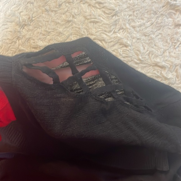 Torrid Black Lace Up Shoulder Sweater - Picture 5 of 8